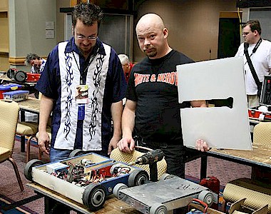 Combat robot in action — NHRL class
